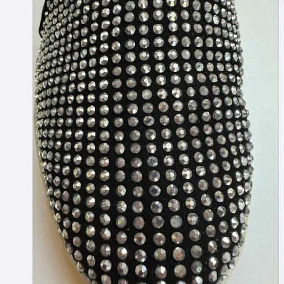 Women’s Black Textile Slip-On Moccasins with Rhinestone Detailing Size: 7.5 - Picture 6 of 6